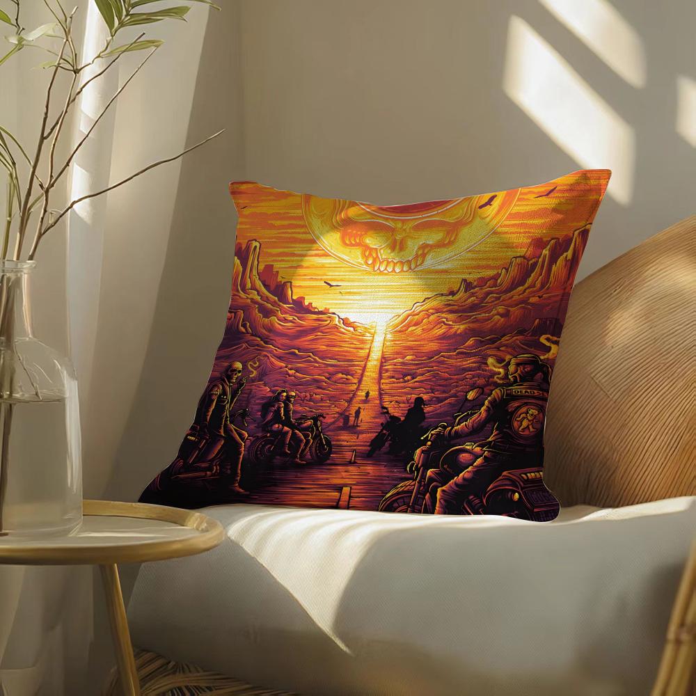 Gratefuldeadrockband Pillow Case Pillowcase, Double-Sided Printed, Sofa Cushion, Bedroom Headboard