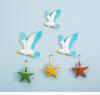 Modern Wall Hanging Seagulls Peace Dove Resin Wall Birds Mural Accessories Club Decor Home Livingroom Wall Sticker Artwork