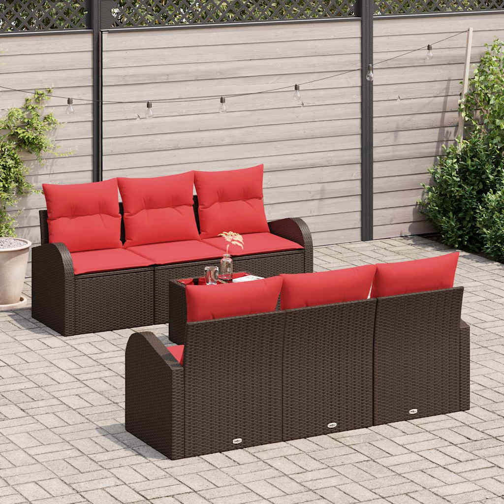 Garden Sofa Set Brown 55 x 55 x 37 cm Poly Rattan