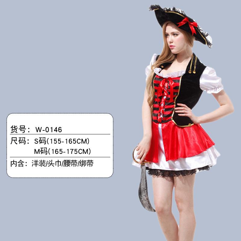 Halloween Adult Pirate Costumes Somali Jack Pirate Captain Dress Party Dress Up