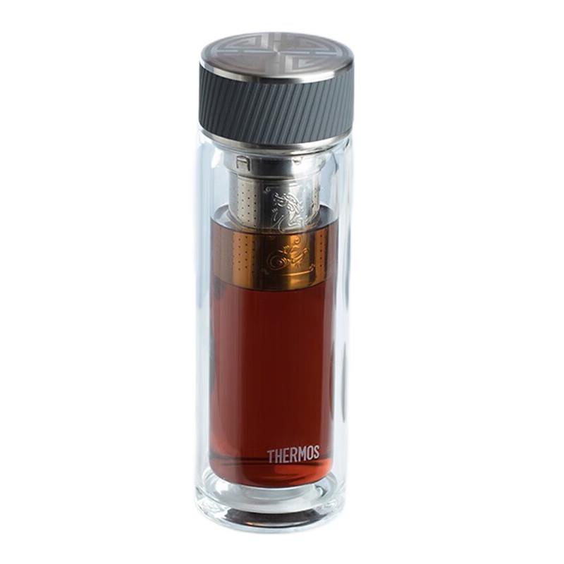 Thermos Double-Wall Glass Tea Infuser Bottle