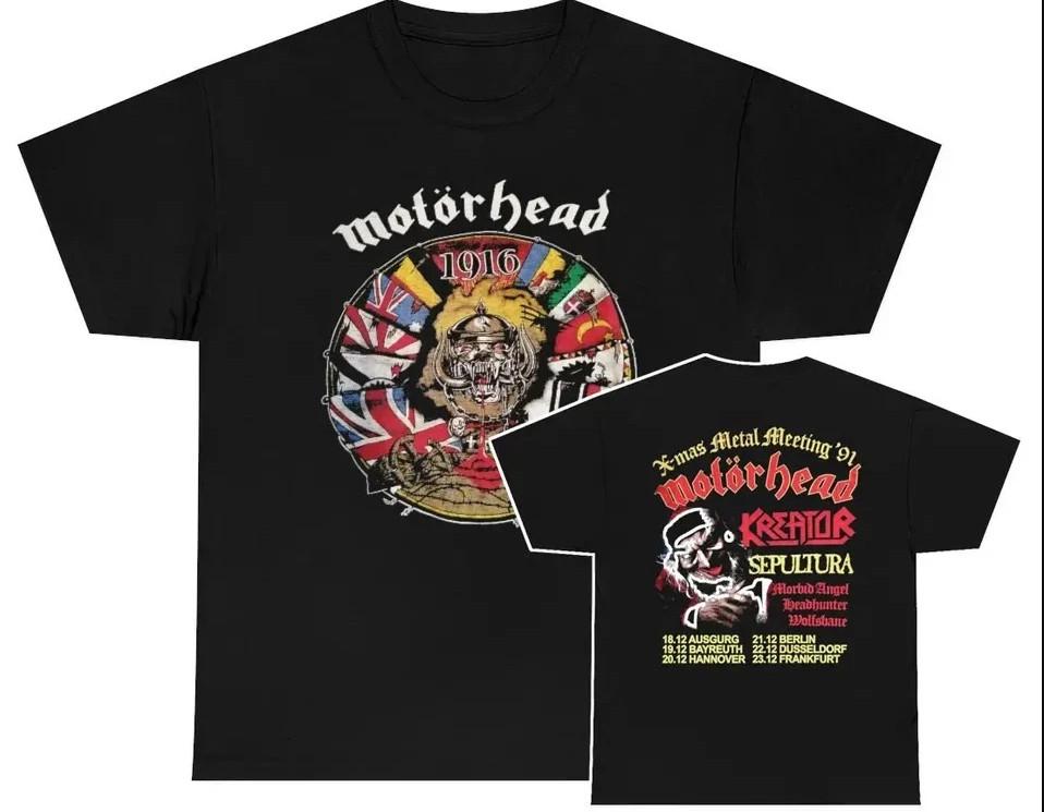 Vintage 1991 Motorhead Kreator Sepultura 1991 XMas Metal Mee tričko, velikost S-4XL