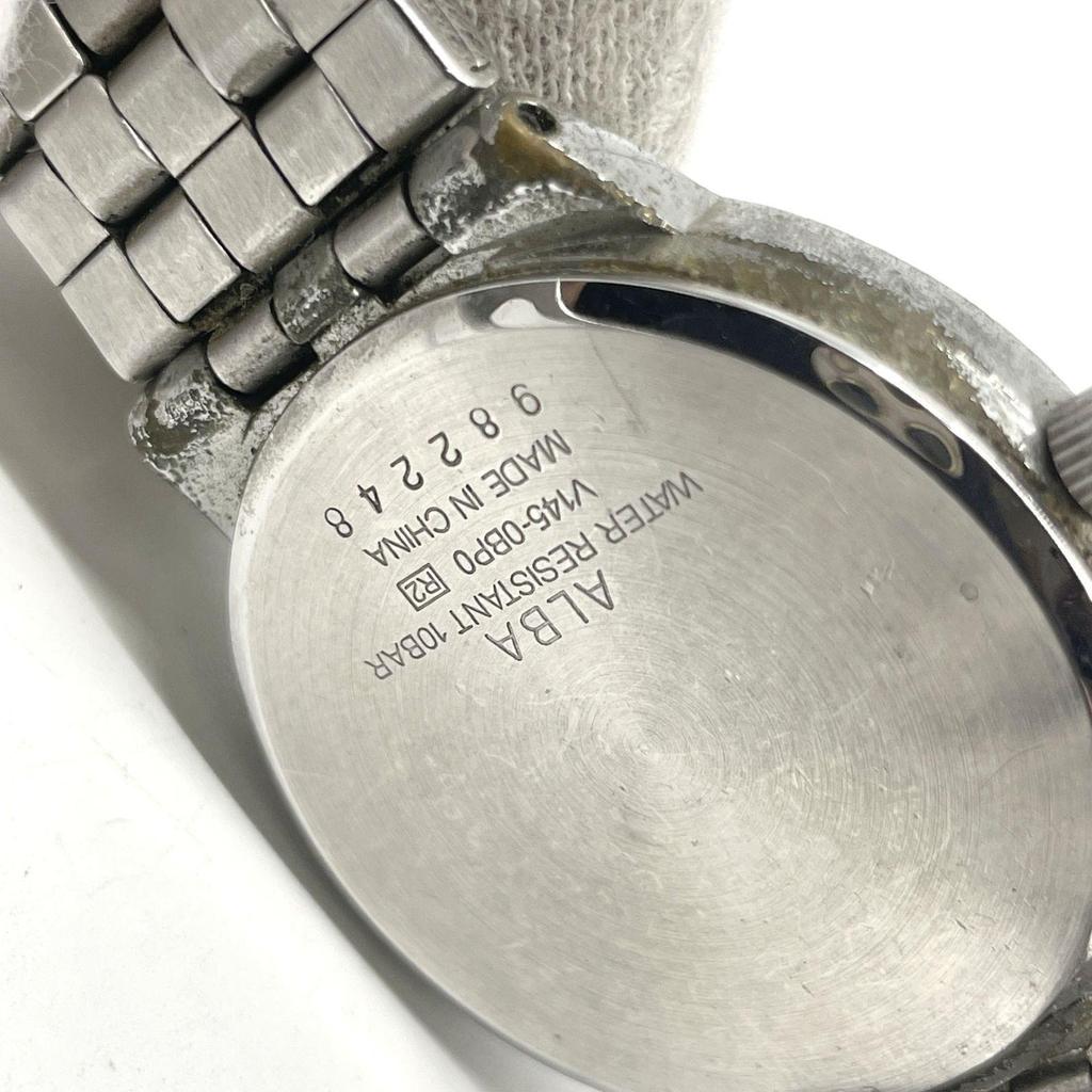 Used In operation SEIKO ALBA SOLAR solar watch V145-0BP0 black dial