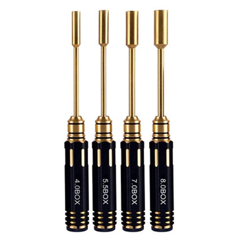 4Pcs Hex Screw Driver Set Metal Hexagon Screwdriver Wrench Tool Kit For Car Helicopter Fpv Screw Driver Set
