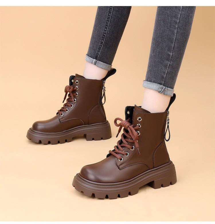 Short boots British style 2026 autumn and winter new popular thick soled short boots for women