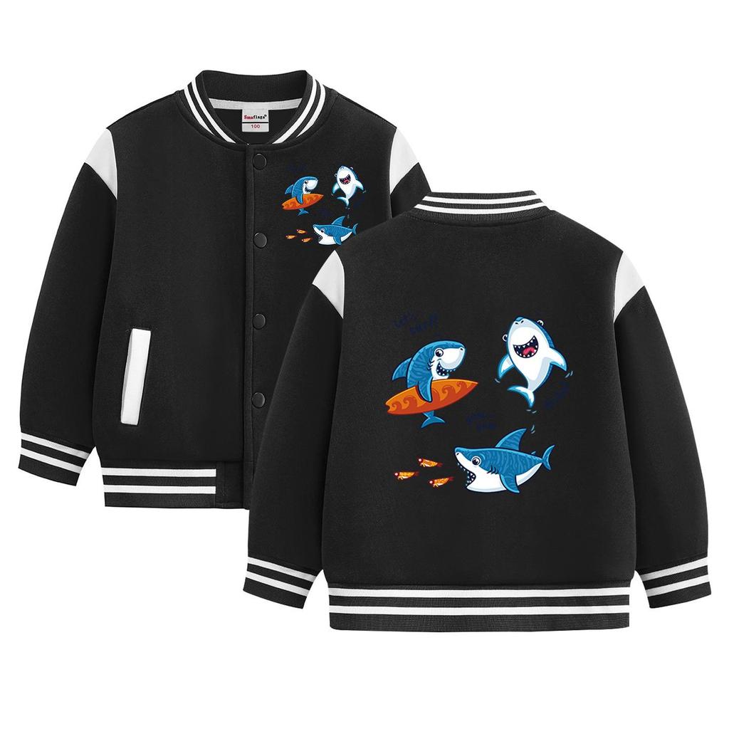 Kinder Baseballjacke mit Fleece-Futter - Lässige Herbst-/Winter-Oberbekleidung