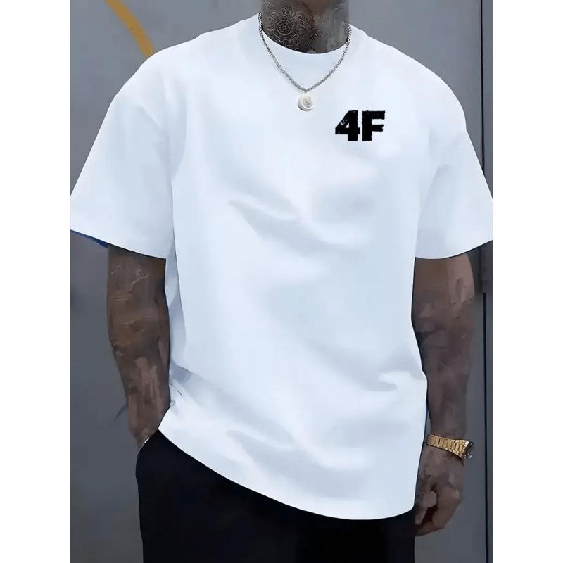 

European sizes Men S Short-Sleeve T-Shirt with Trendy Prints for The Summer Collection 4XL білий