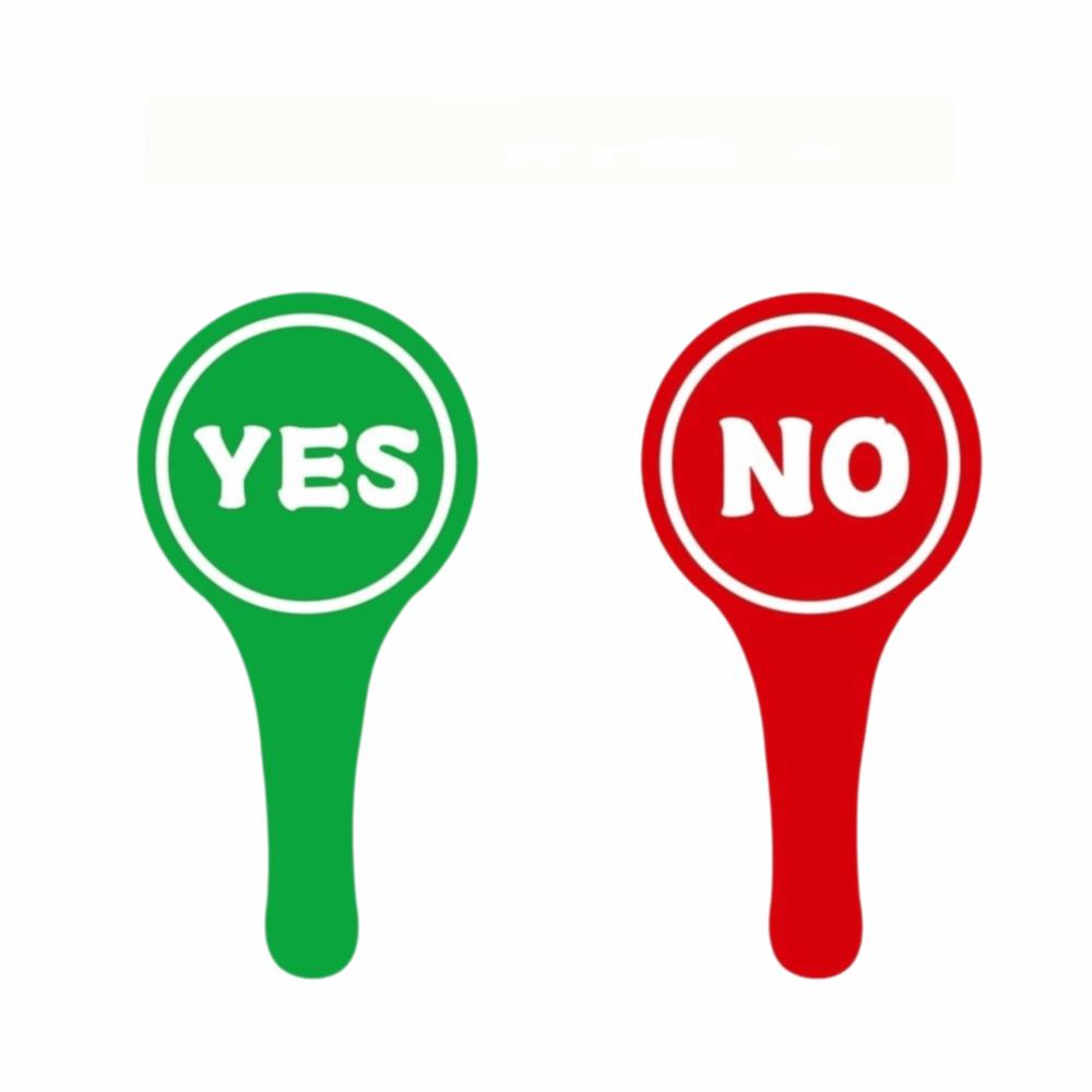 Double-Sided YES/NO Answer Paddle Quick Feedback Feedback Signal Cards Response Paddle