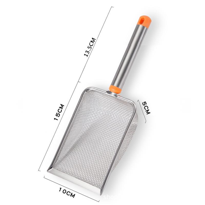Stainless Steel Cat Litter Scoop Durable Mesh Kitten Litter Cleaner Pet Cleaning Tools with Hanging Hole Cat Accessories