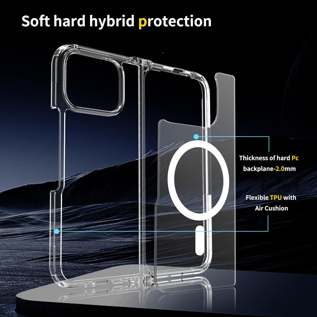 For Pixel 10 Pro Fold Clear Phone Case, Compatible with MagSafe Drop Protection Protection Cover For Google Pixel 10 Pro Fold