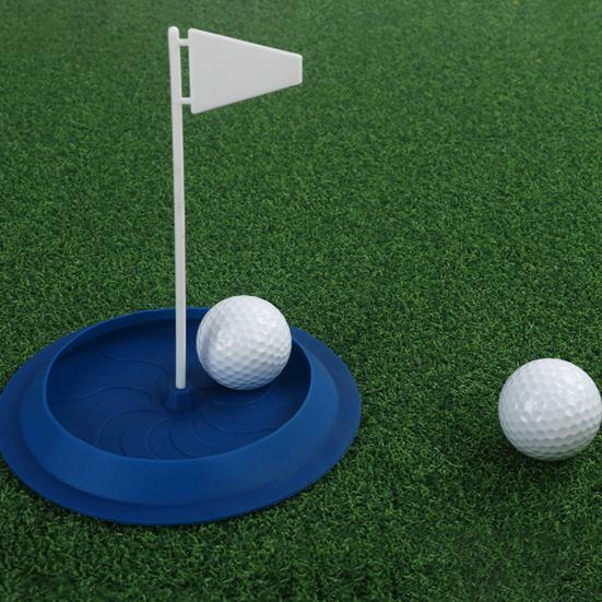 Golf Putting Cup with Flag Silicone Golf Hole Cup Indoor Outdoor Golf Putting Training Aid for Home Backyard Practice