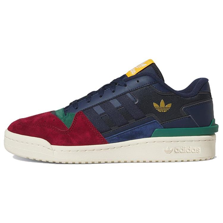 adidas Forum Exhibit Low 2.0  Collegiate Navy Burgundy Green  Men s HQ7116 EU 40