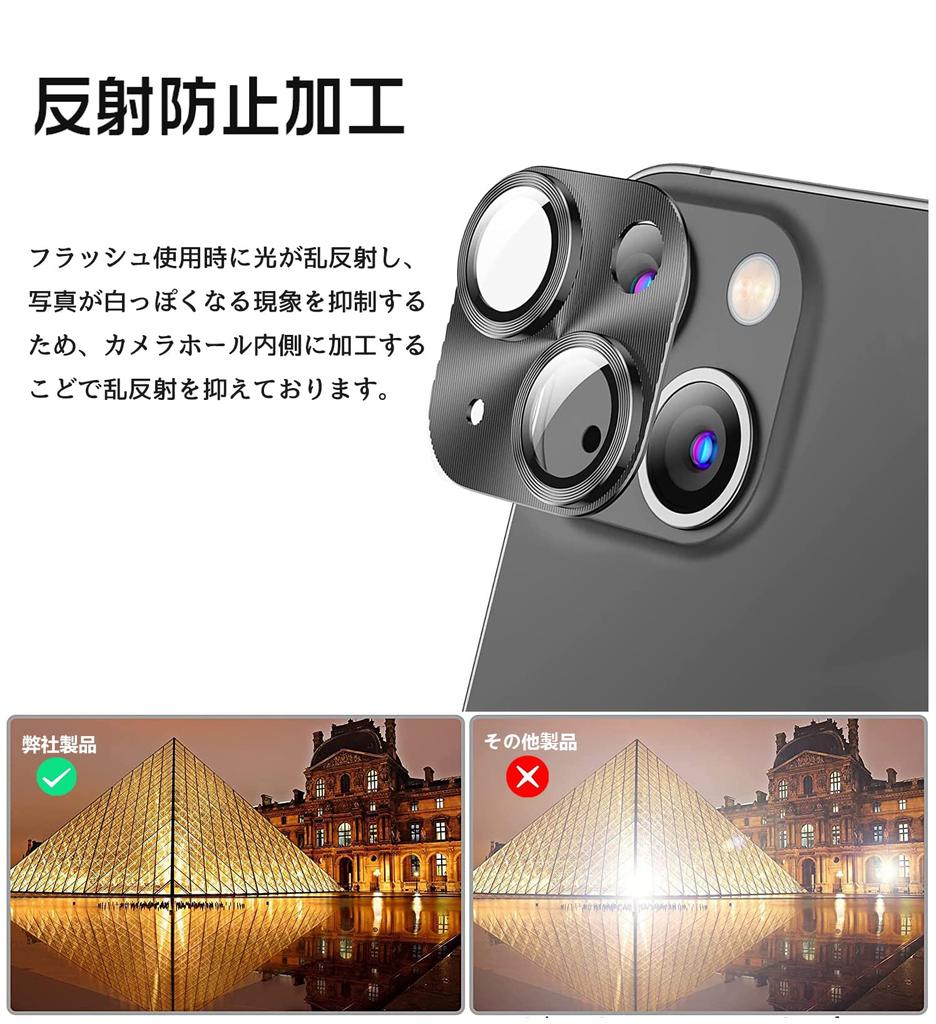 Kakuki For iPhone 13 13 mini Camera Film iPhone 13 13 Mini Camera Protective Film Shockproof Overexposure Prevention Aluminum Alloy Camera Cover
