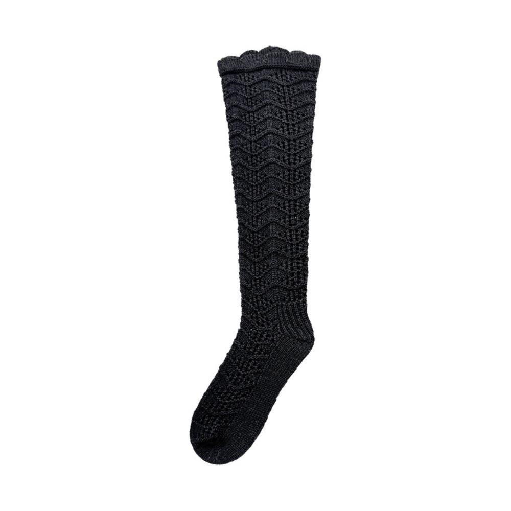 New Knitted Hollow Calf Socks Warmth Harajuku Street Stacked Long Tube Socks Casual Breathable Mid Tube Socks Women Girls