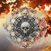 Skull Vortex Metal Wind Chime for Outdoor Garden Decor Holiday Christmas Thanksgiving Gift Indoor Outdoor Hanging Art No Electricity