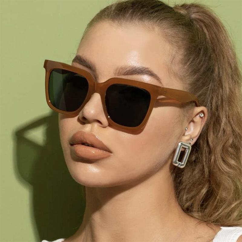 Oversize Square Women Sunglasses Classic Big Frame Black Ladies Sun Glasses Fashion Summer Vacation Shades