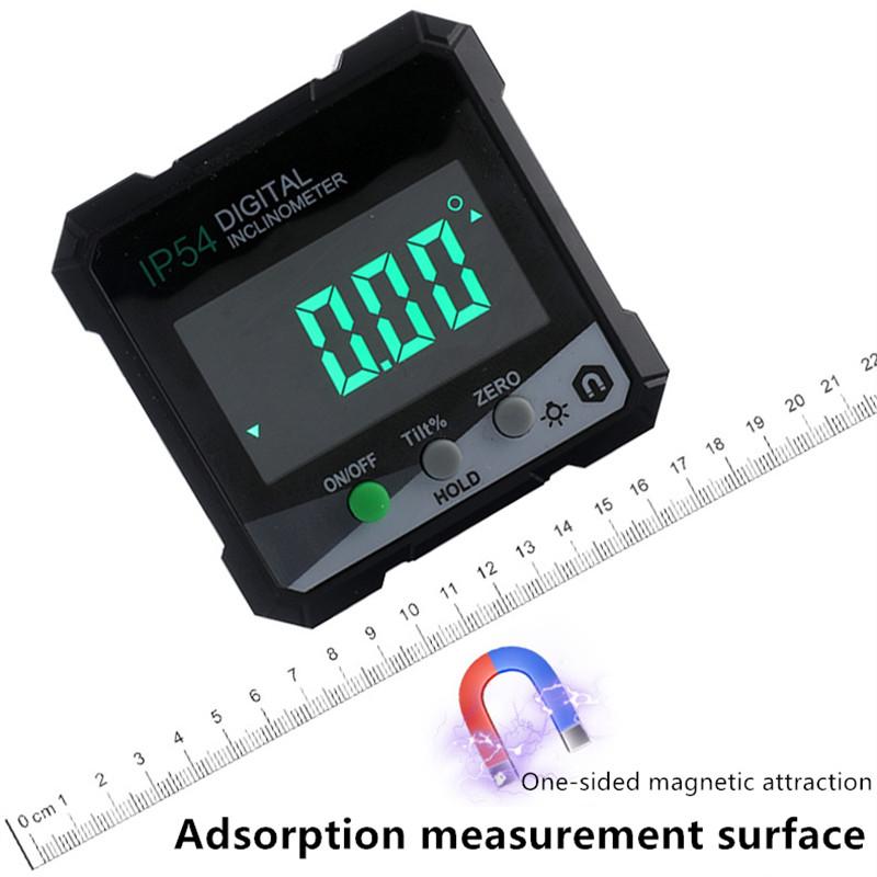 Professional Digital Display Angle Gauge Pocket Digital Level Protractor Inclinometer 360 Degree Magnetic Electronic Level Laser