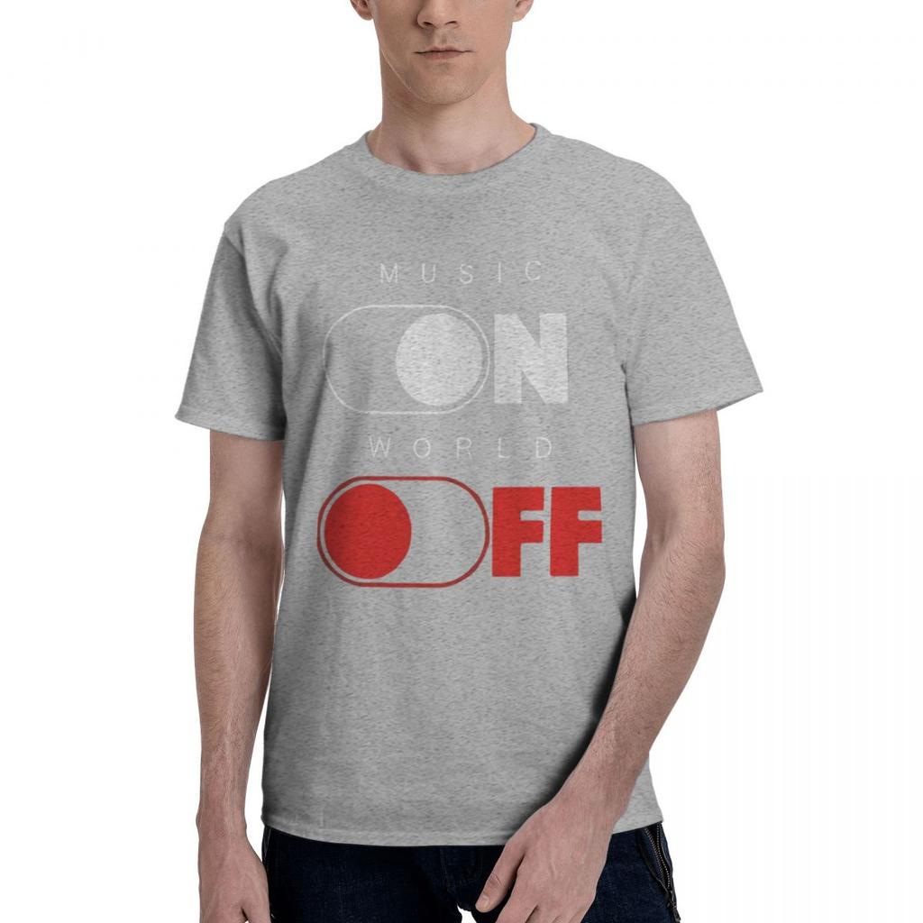 Music On World Off 100 Cotton Casual Breathable Confortable Totoro Funny Mens TShirts Clothes Men