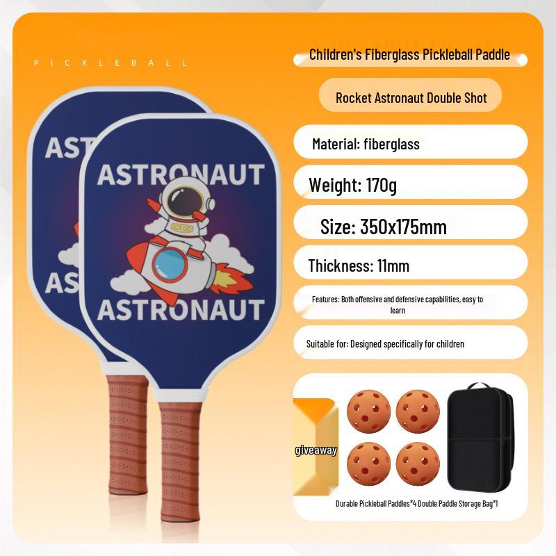 Children's Beginner Pickleball Racket Set - Fiberglass, Official Store Model