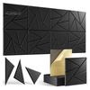 12Pcs Soundproof Wall Panel Self-Adhesive Sound Absorbing High Density Thick Acoustic Foam Panel Noise Reduction Wall Decoration Tile