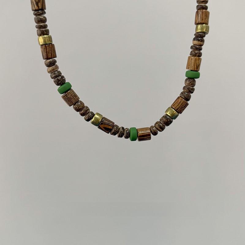 [Exotic Pickup] National Style Retro Niche Light Luxury Beaded Necklace Clavicle Chain Niche Personality New Neck Chain