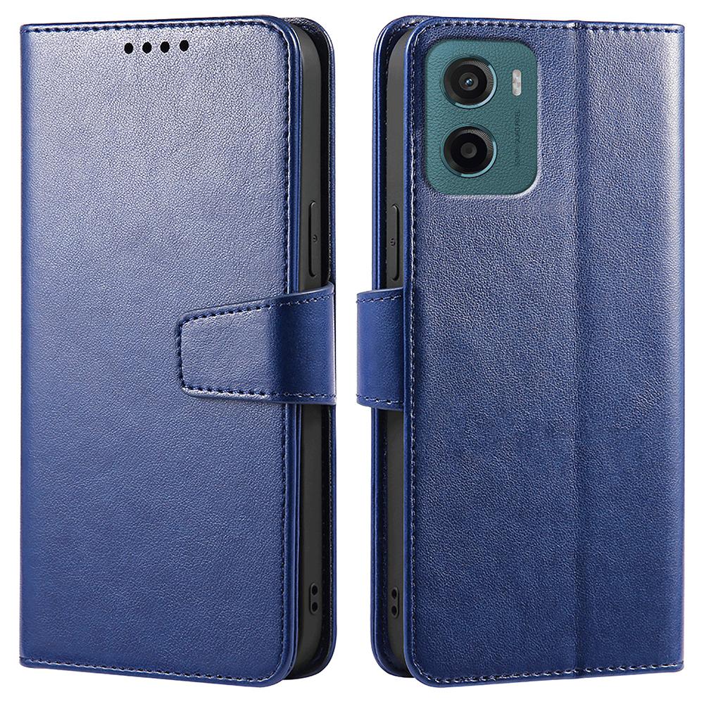 

For Motorola Moto G05 4G/E15 4G Case Stand Card Holder Wallet Leather Phone Cover Blue