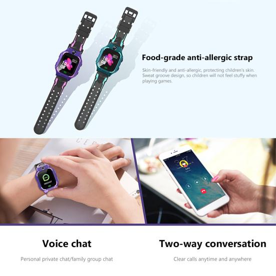 E12 Anti-lost LBS Location SOS Call Camera Fitness Smart Watch for Kids Children