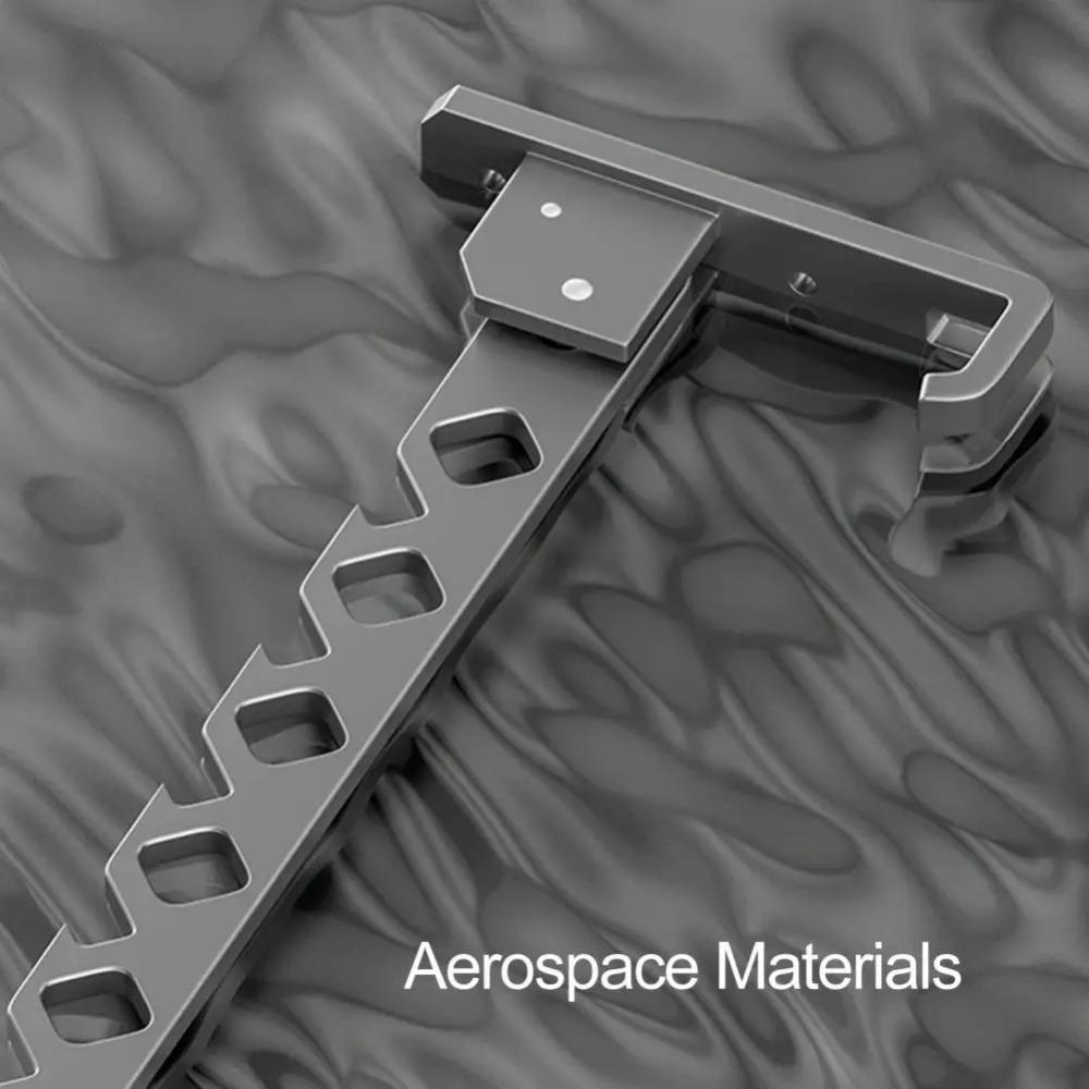 Foldable Clothes Drying Rack Single Lever Indoor Clothes Drying Pole Wall-mounted Hanger Holder