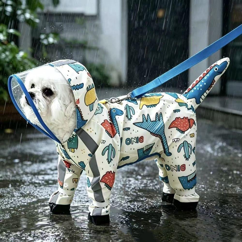 Waterproof Four-legged Rain Coat Full-coverage Cat Rainproof Pet Clothes Puppy