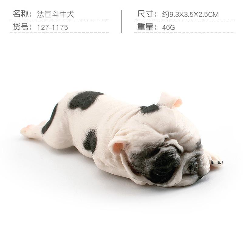 8 Simulated Sleeping Positions French Bulldog Shiba Inu Static Model Children'S Fun Pet Dog Desktop Decoration Ornament