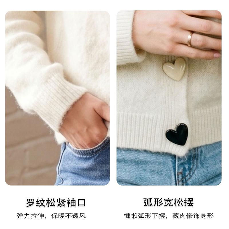 Women S V Neck Long Sleeve Loose Knit Cardigan Autumn Winter Lazy Style