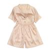 High-End Simulation Silk Nightdress Women'S Summer Temperament Short-Sleeved Suit Casual Women'S Pajamas Loungewear
