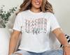 Teacher Life Heart Design T-Shirt and Kids Tshirt, Inspirational Teacher Quote, Elegant Professional Teaching Apparel