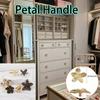 Golden Flower Drawer Pull Creative Petal Cabinet Handle Suitable for Dressing Table Furniture Cabinet HandleHardware Accessories