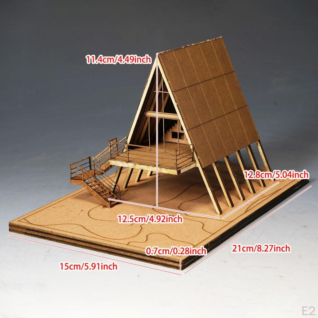 Holzmodellbausatz Haus 1/72 Lernspielzeug DIY Malen Basteln 3D Puzzle