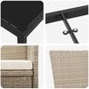 Garden Dining Set with Cushions 9 pcs Beige Poly Rattan