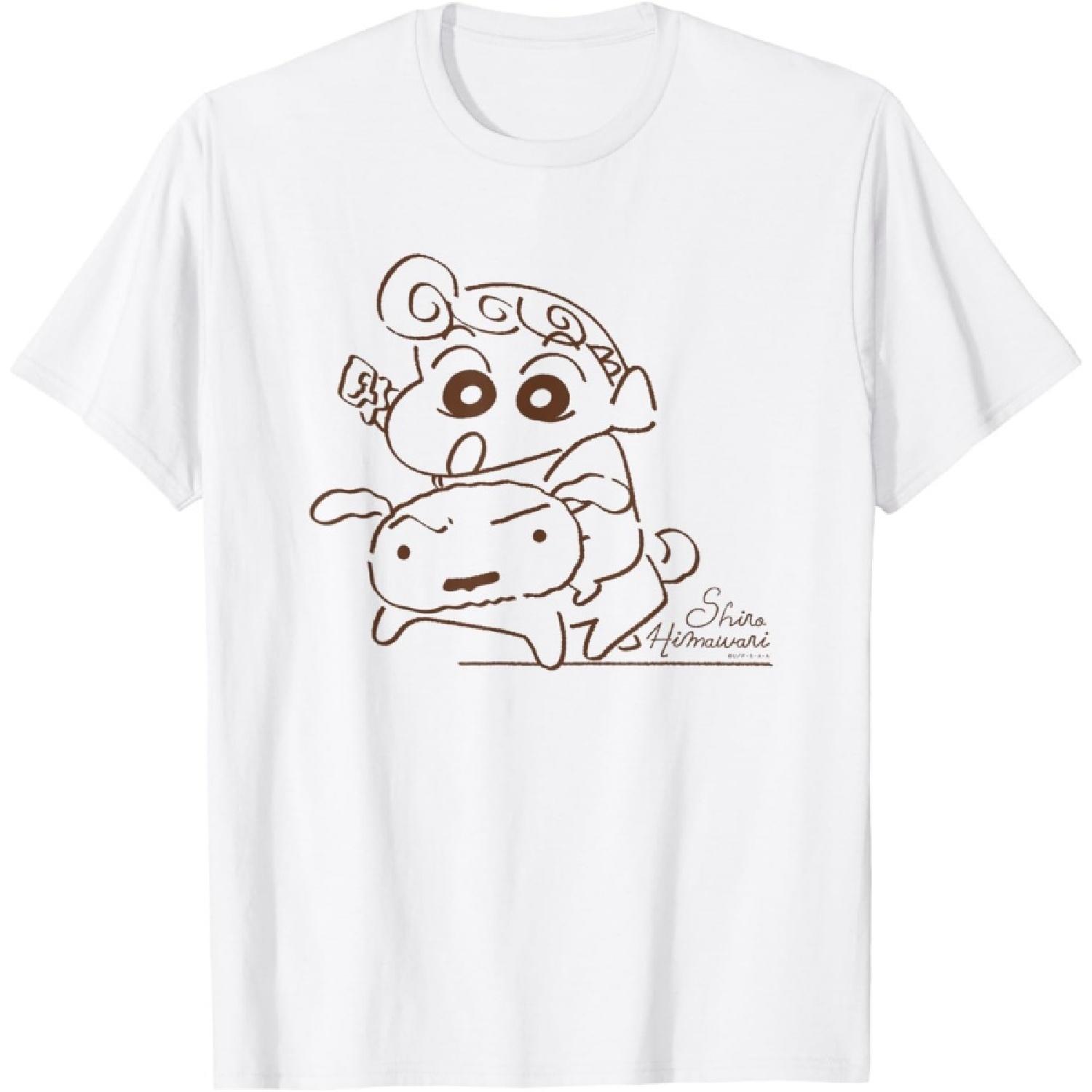 Crayon Shin-chan Himawari & Shiro T-Shirt XXXXXL белый
