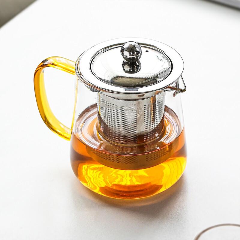 SUSHI CERAMICS High Borosilicate Glass Teapot with Stainless Steel Infuser, 550ml