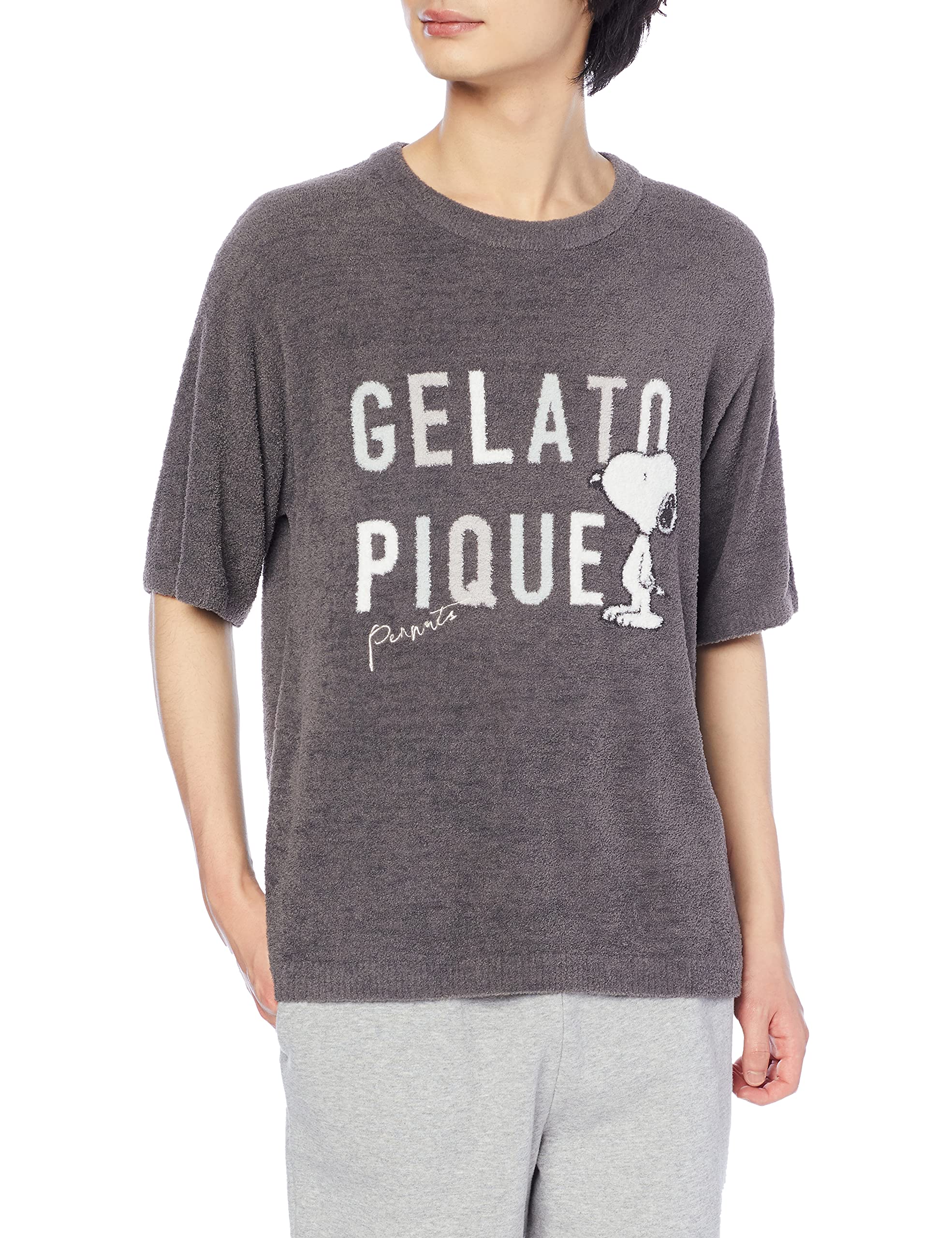 

SNOOPY Logo JQD Пуловер PMNT212918 DGRY M [Gelato Pique] [HOMME] Мужской