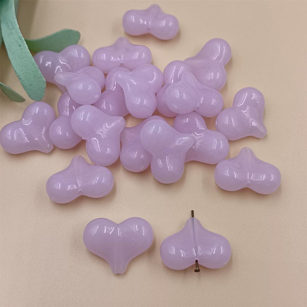 Handmade Materials Peach Heart Beads DIY Fart 22mm*17mm*9mm Necklace Making 20pcs/set Jewelry Accessories Macaron Color