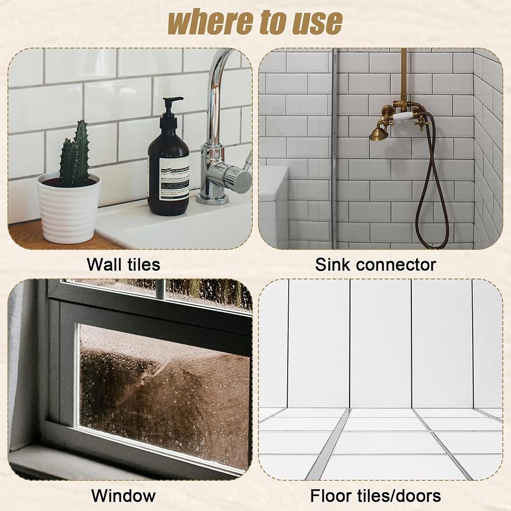 8pcs Durable Rubber Caulking Tool Silicone Caulk Finishing Set Tool, 4 Sizes