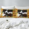 Sunflower Cowhide Three-Piece Quilt Cover 3D Digital Printing Bedding Set Bed Cover