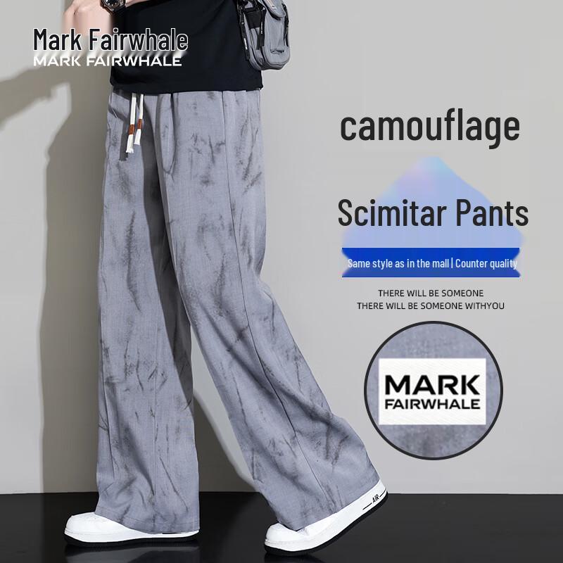 

MARK FAIRWHALE Men s Breathable Ice Silk Straight-Leg Casual Pants 2XL