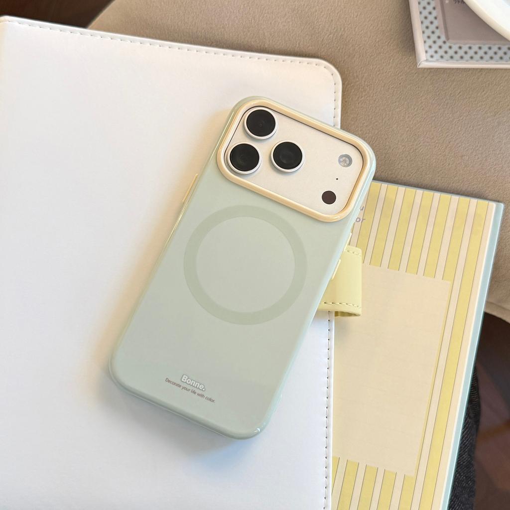 Niche Minimalist Magnetic Case Suitable for Apple 17 Pro Max, iPhone 16, Korean Style Ins Soft Case for 15, Macaron Color
