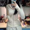 Streetwear Black Hoodie Coat Women's Clothing Hooded Zipper Slim Fit Y2k Jackets Casual Fashion Sweatshirts Ropa Mujer