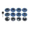 12Pcs 2"" Curved Flap Disc Grit#40-120 Roll Lock Quick Change Sanding Discs 1/4"" Holder for Die Grinder Metal Wood Rust Removal
