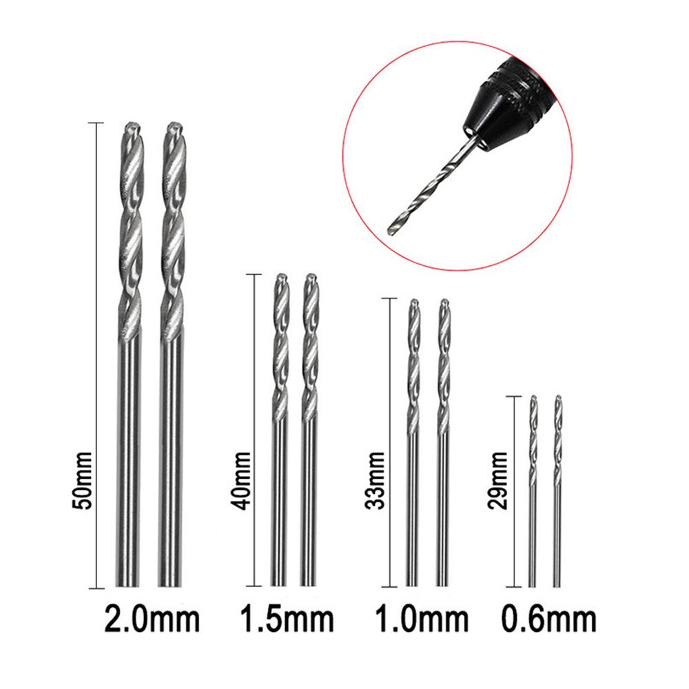 50pc Titanium Plated Twist Drill Set 1-3mm Small Drill Bit Electric Drill Drilling Set DIY Woodworking Drilling and Opening Tool
