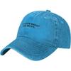 Mean Move Quote Washed Denim Baseball Cap Adjustable Low Profile Casual Golf Dad Hat