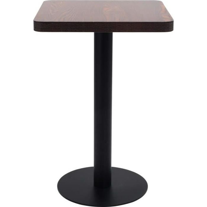VidaXL Bistro Table Dark Brown 50x50 Cm MDF