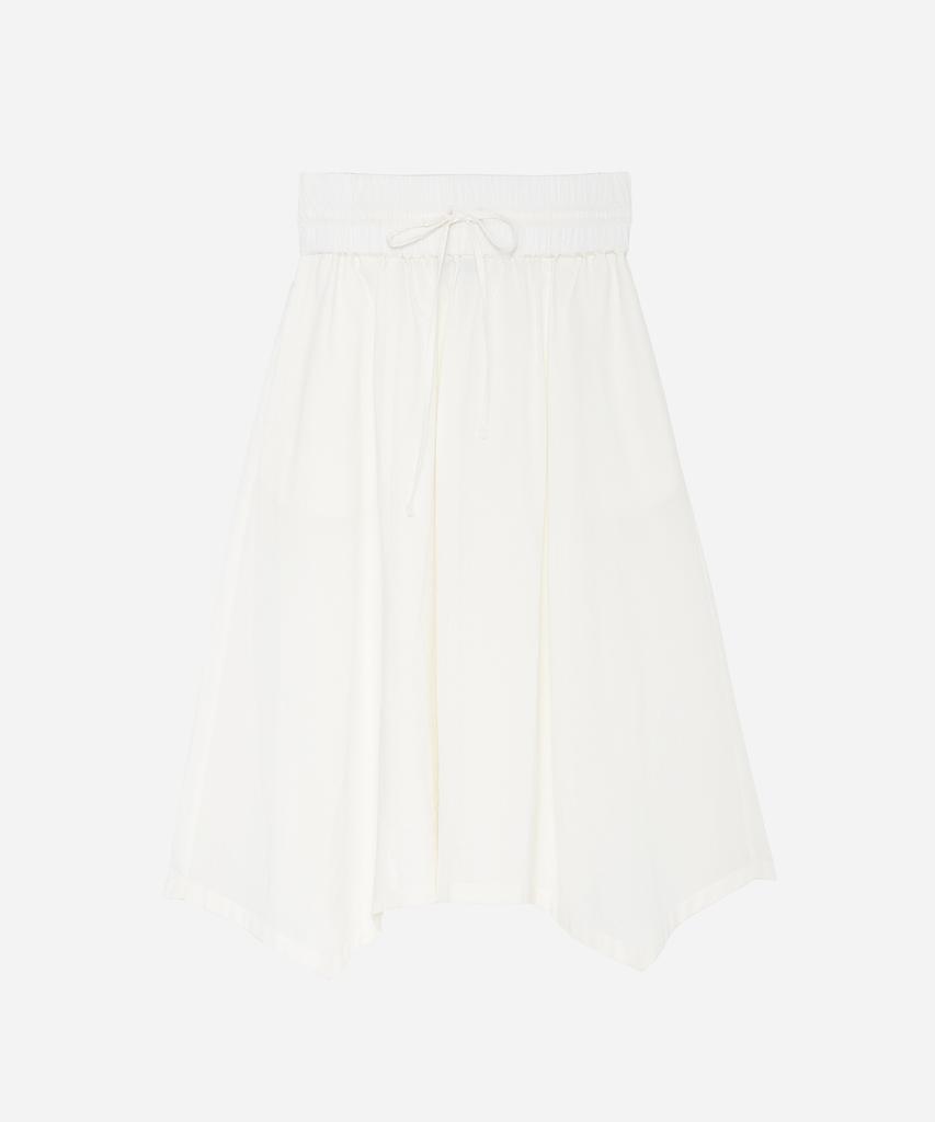 Kamdaun Seersucker Flare Skirt - White